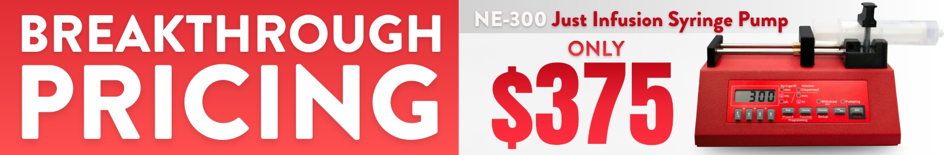 NE-300 Just Infusion Syringe Pump for Only $350.00, Infuses Only